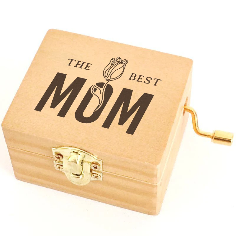 

Mother's Day Personalized The Best Mom Music Box Music Available Music Box Custom Engraved Wooden Boxes for Gifts