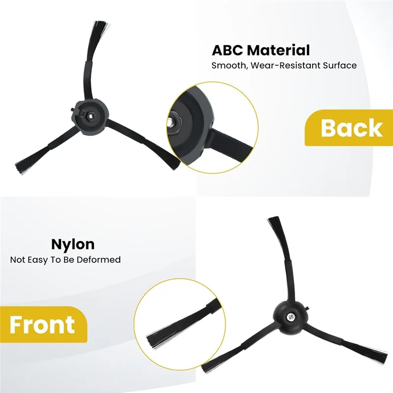 ABNP 4 個サイドブラシ交換用 Roborock S8 Pro Ultra、S7 Max Ultra、Qrevo、Qrevo Slim シリーズ部品