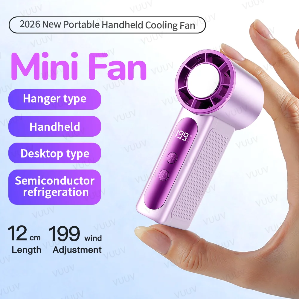 VUUV Handheld Mini Fan, Powerful 100mAh Wind Speed, Convenient USB Charging, Suitable for Travel, Outdoor Activities, and Summer