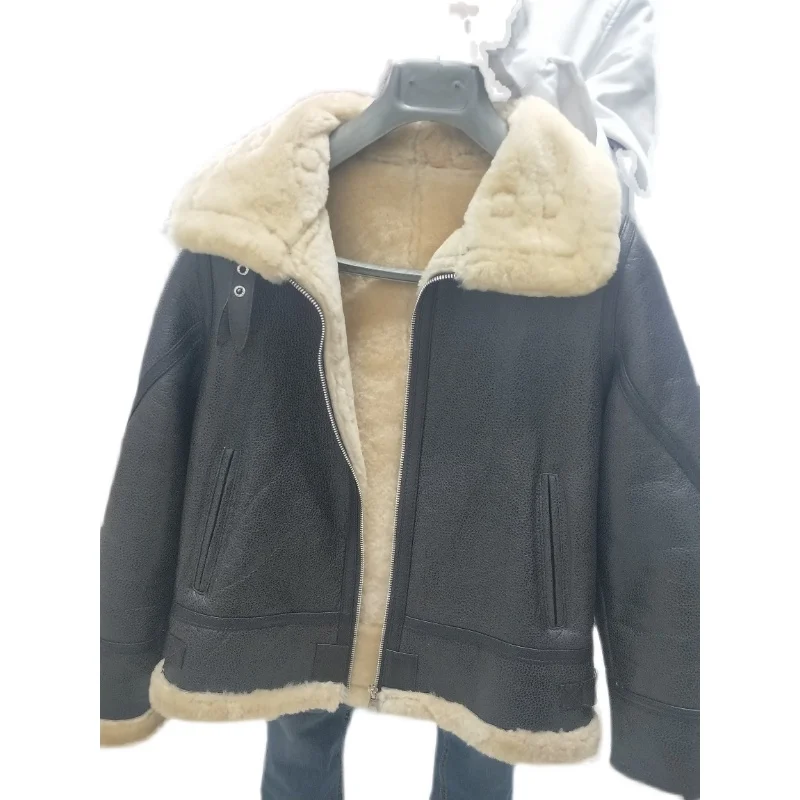 Abrigo de piel de oveja auténtica para mujer, chaqueta de forro de lana de cuero Real Natural para mujer, paño de invierno, lujo, calidad superior