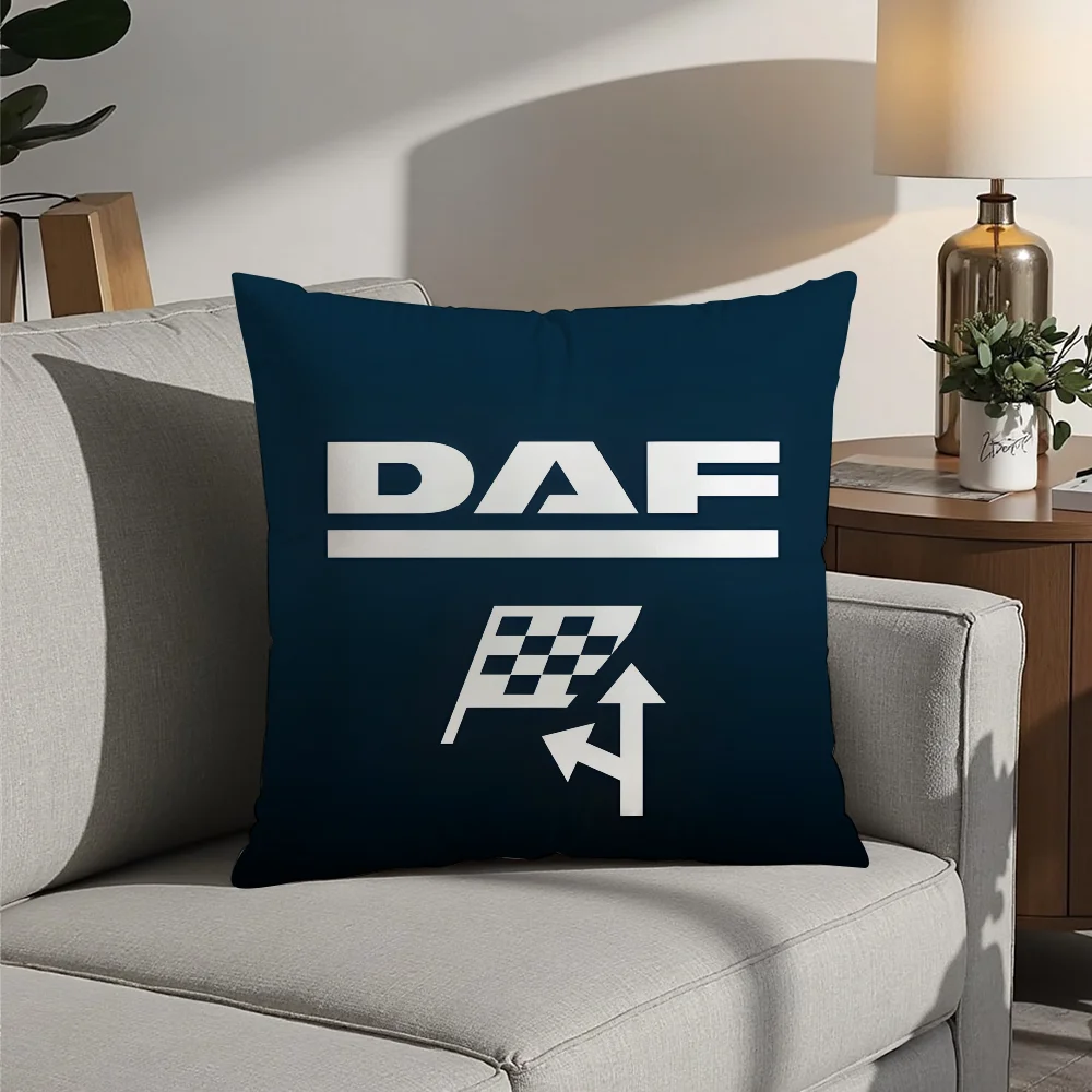 

D-DAF Truck Logo Pillow Case Plush Fabric Soft Pillowcase Double Sided Print Cushion Cover Household Gifts