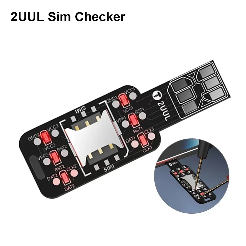 2UUL Mini Dual SIM Card Fast Signal Detection Instrument for Mobile Phone Maintenance Automatic Circuits Faults Testing Tool