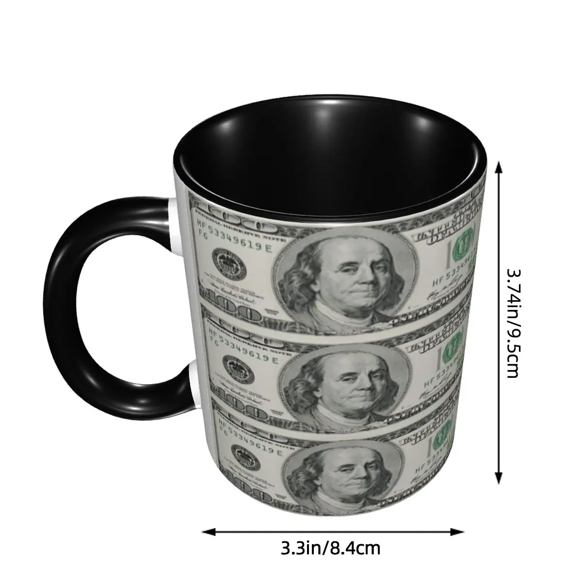 Dollar Mug Funny Ceramic Coffee Cups Tea Mugs Milk Cup Drinkware Gift for Friends