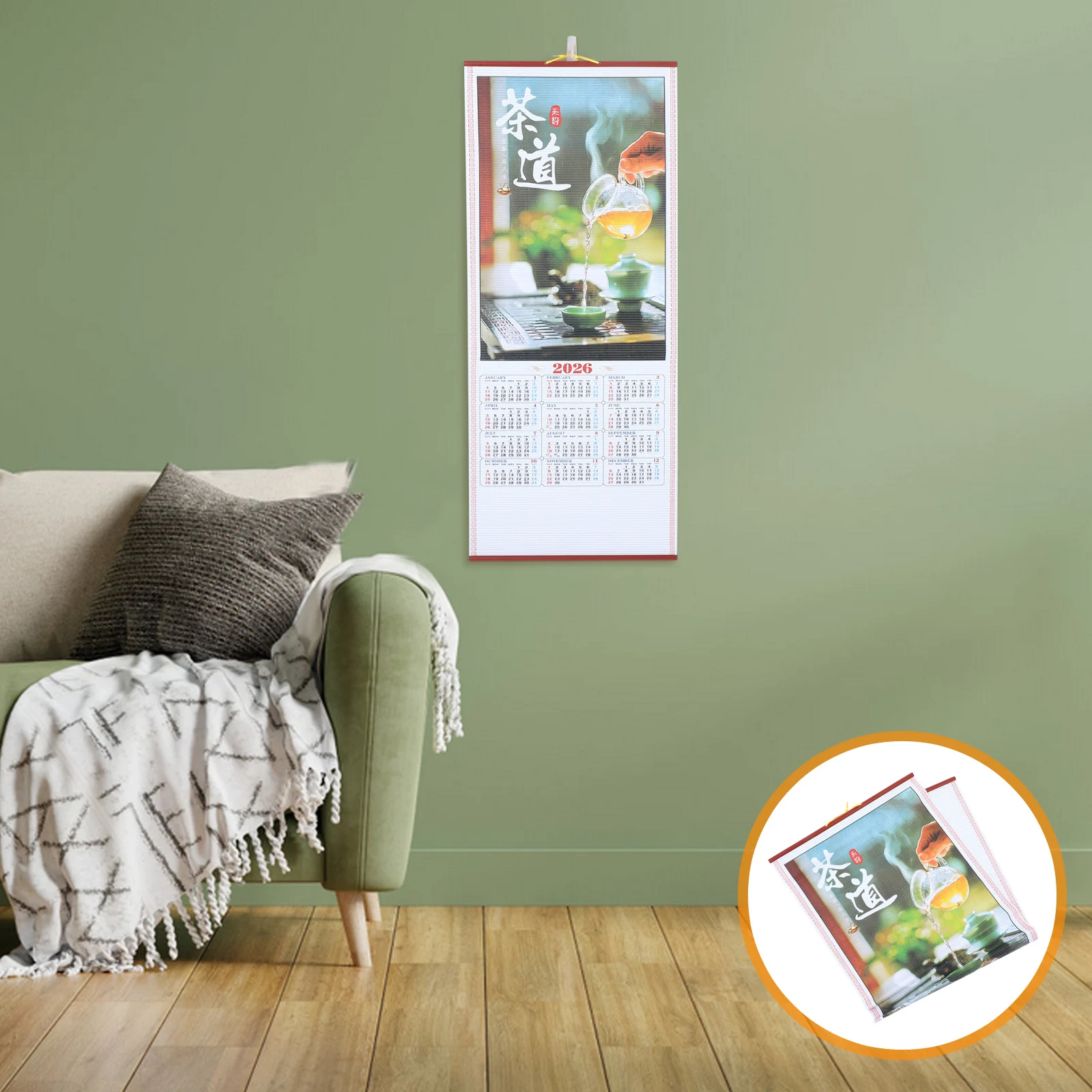 

Year of The Horse Hanging Cylinder 2026 Yearly Calendars Chinese New Wall Office