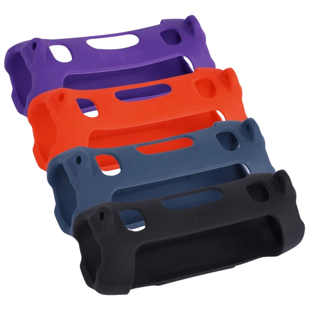 Silicone Bluetooth Speaker Case with Shoulder Strap Splash-proof Protective Sleeve Soft Shockproof for JBL Charge 6 Speaker