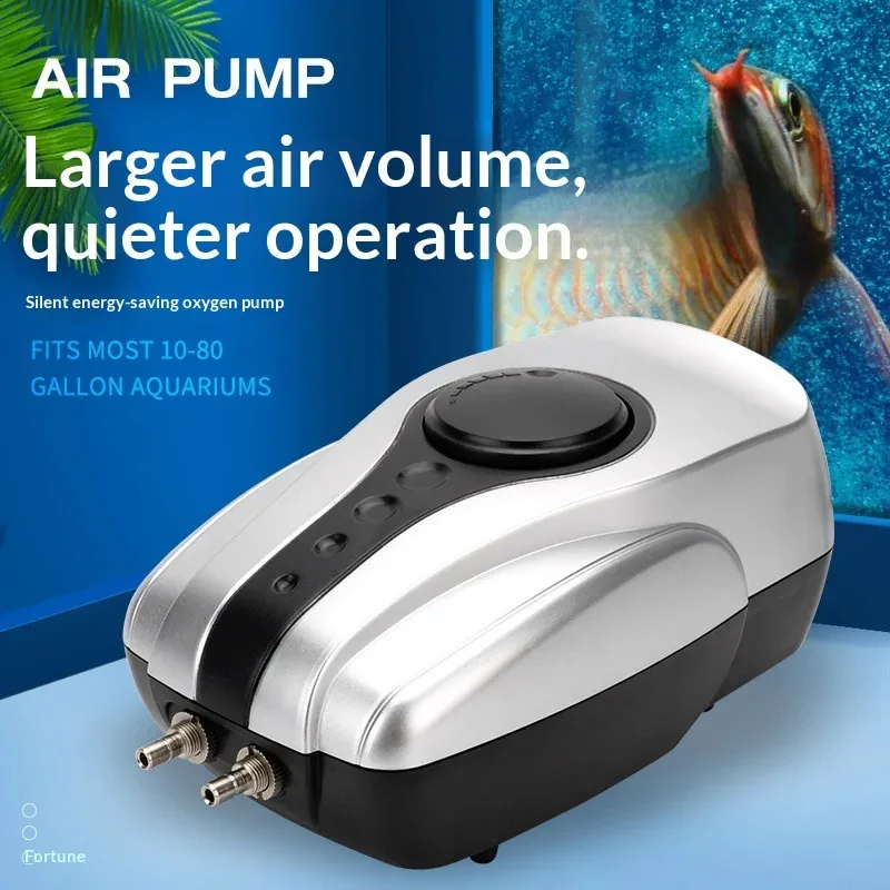 

Powerful Small Air Pump - Reliable Oxygen Pump for Aquarium, Adjustable Airflow for Fish Tank Bubbler (CE)