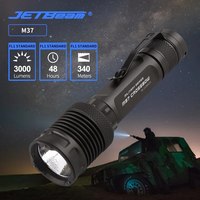 JETBEAM M37 Flashlight 3000LM EDC Lantern Rechargeable Tactical Flashlight Type-C USB Charging Torch High Power Led Flashlights