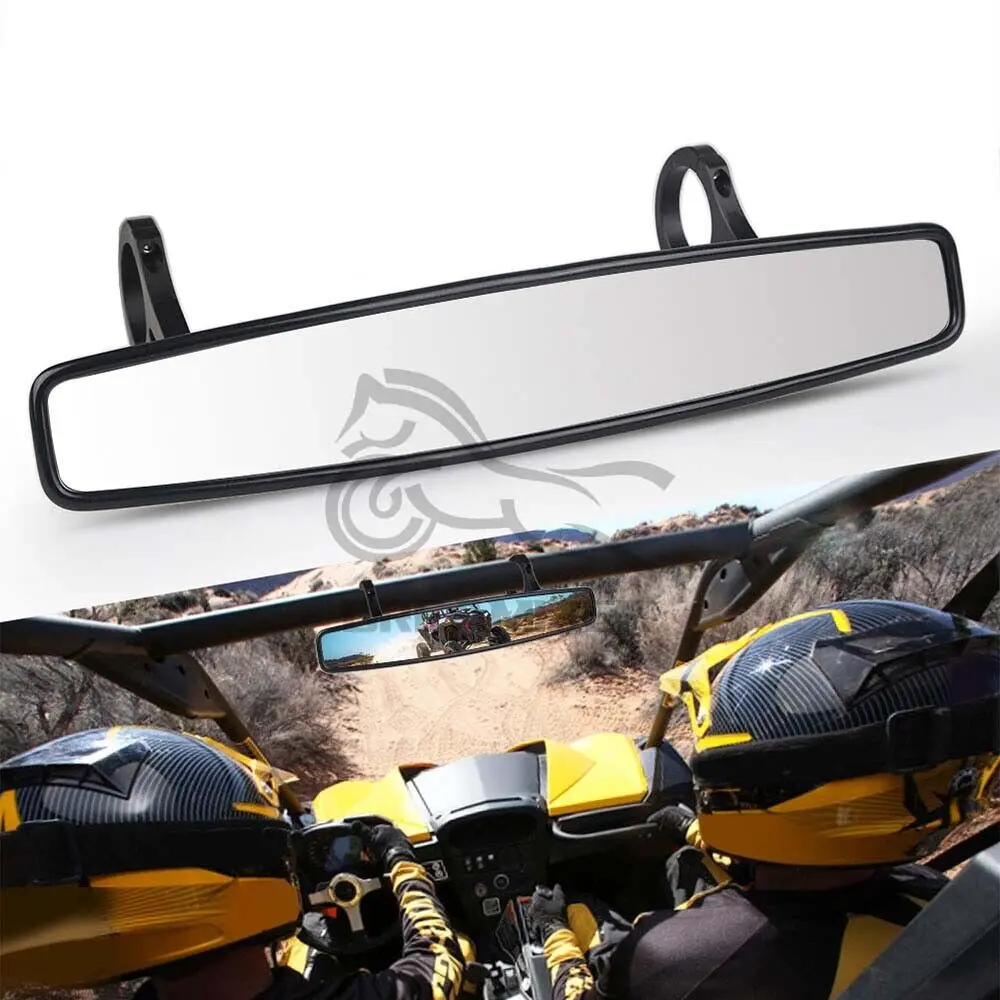 

UTV 15” Rear View Mirror Convex Mirror With 1.75” Clamp for Polaris RZR Ranger 800 XP 1000 Turb Rhino YXZ