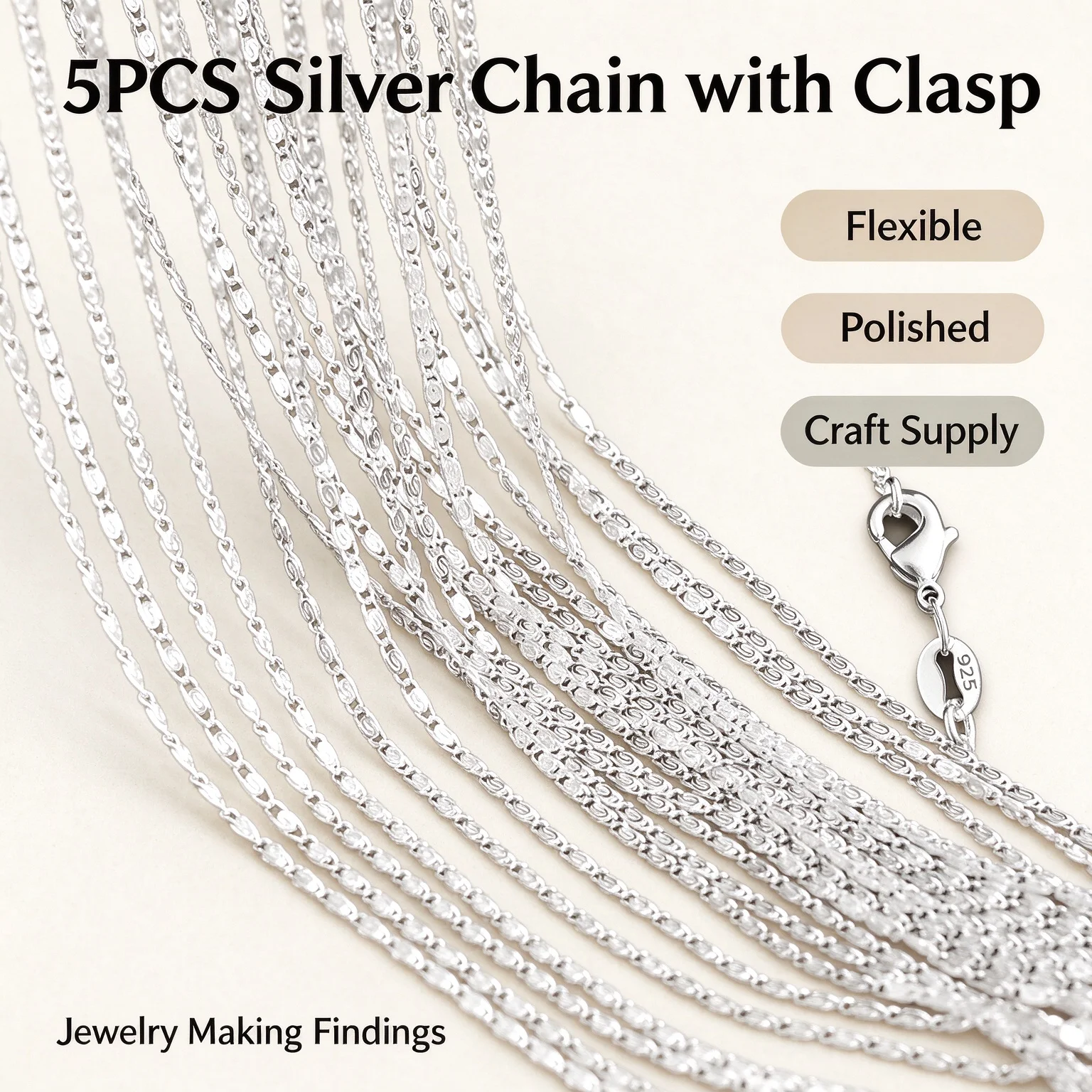 Cadena de plata de ley 925 de  - Lobster Clasp Silver reseña y precio