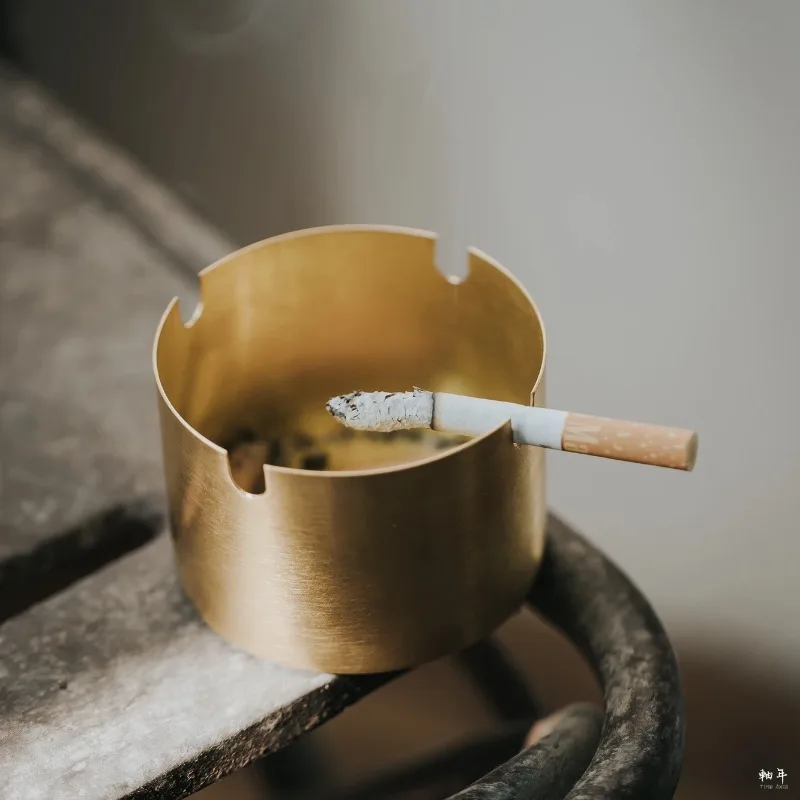 

Brass vintage handmade creative ashtray simple home personalized storage ornaments