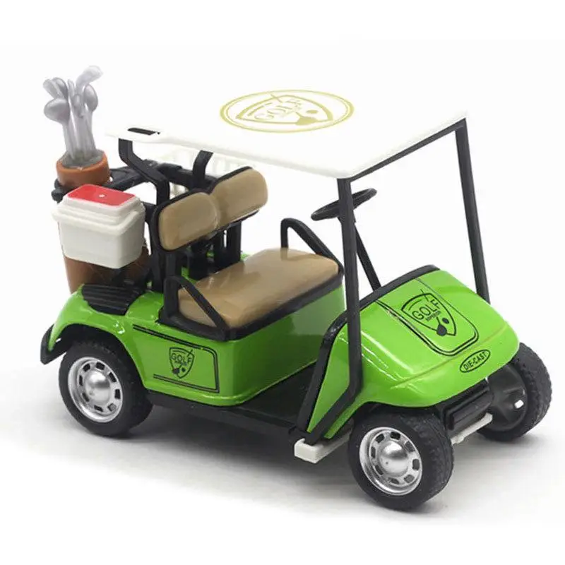 ゴルフモデルカー ミニプルバックアクション ゴルフカートモデル キッズトイ 簡単操作 ライトミュージック付き プルバックダイキャストゴルフカートトイ