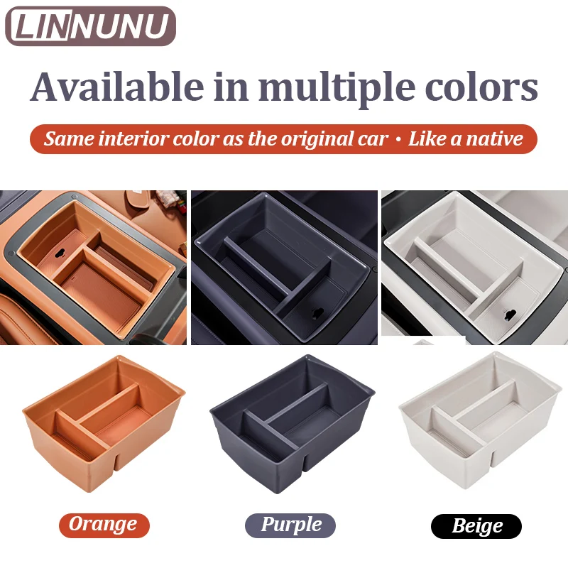Linnunu for Leapmotor C10 C16 2025 2026 Depth 8cm Car Center Console Armrest Box Storage Box Interior Accessories Organization