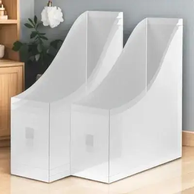 5Pcs Vertical File Organizer Rack Desktop Document Storage Shelf for Office Classroom Paper Tray Holder Hanging Folder Box