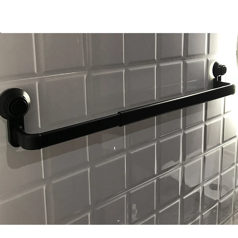 

Suction Cup Black Premium Material Durable Easy Install Bathroom Suction Cup Towel Hanger Towel Hanger Kitchen Smooth Surface