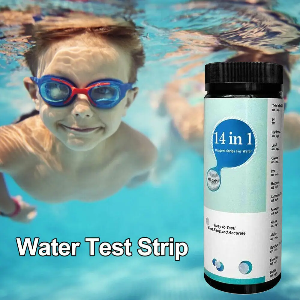 In 1 Test Paper Water Test Tools Pool Drinking Water Quality Tester Strips PH Meter Testing Paper Hardness Iron Copper Lead