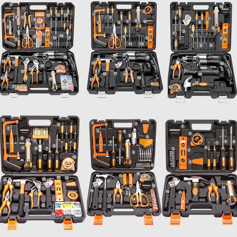 Complete Gereedschapskit Professionele Monteur Autoreparatieboor Toolkit Elektricien Houtwerk Handig Huishoudelijk Onderhoudsgereedschap Product