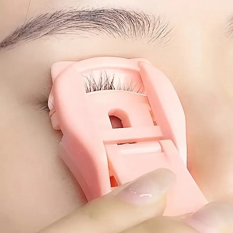 Niedlicher Mini-Wimpernzange in Katzenform, manuell, keine Batterie erforderlich, mit sicherem Griff für langanhaltenden Locken, professionelles Make-up-Werkzeug