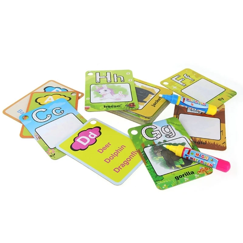 Thẻ Từ Màu Nước 26 Chữ Cái Số Thẻ Vẽ nguệch ngoạc Nước Từ