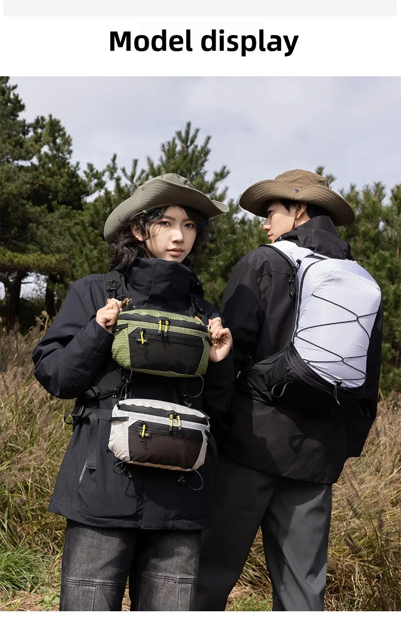 Outdoor Wandern Taktische Brusttasche Große Kapazität Wasserdichte Nylon Umhängetasche Sport-Rucksack Hüfttasche für Männer und Frauen – Detail 19