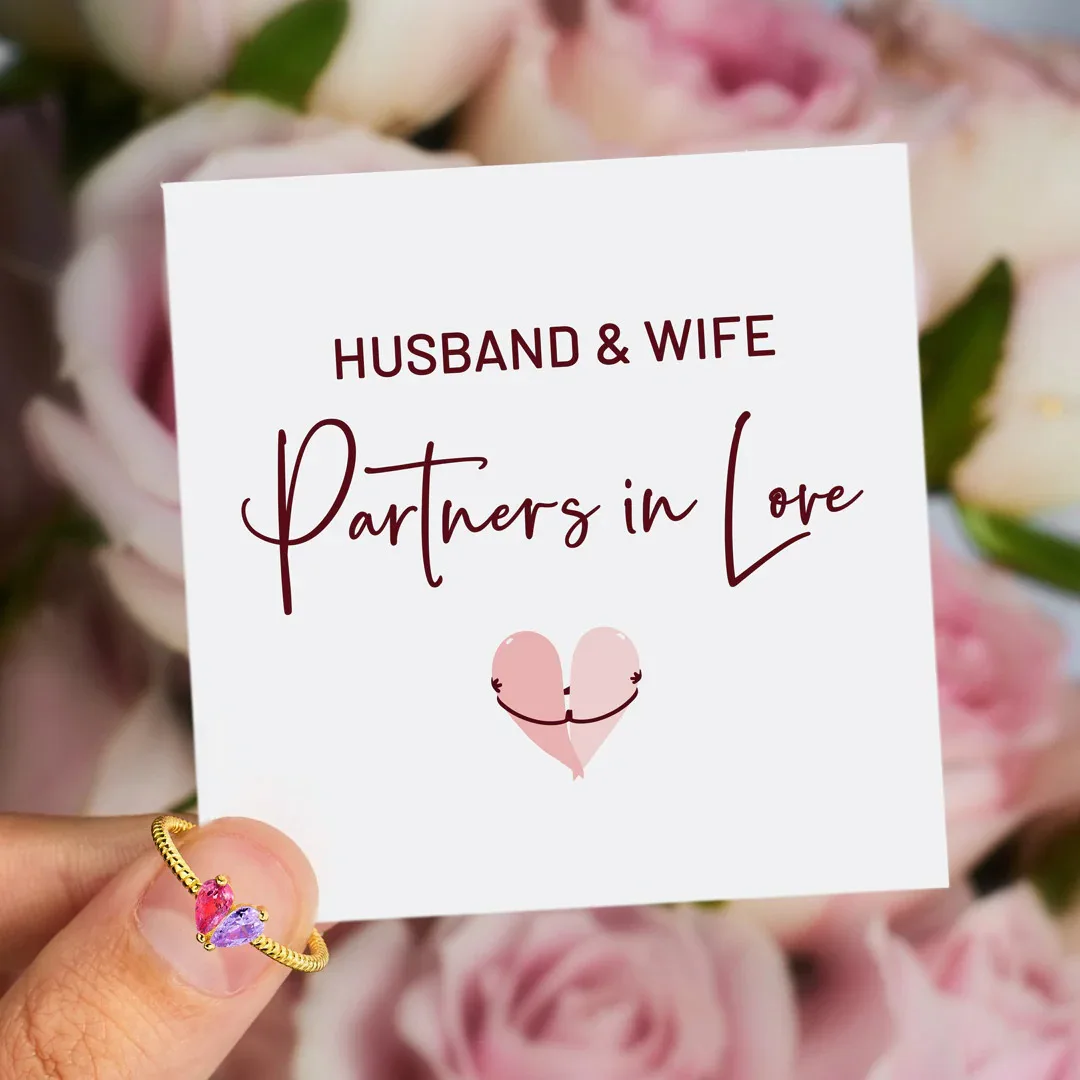 

1pc Custom 925 Silver Birthstone Heart Rings For Women Birthday Gift 18K Gold Plated Twist Moissanite Finger Band Love Jewelry