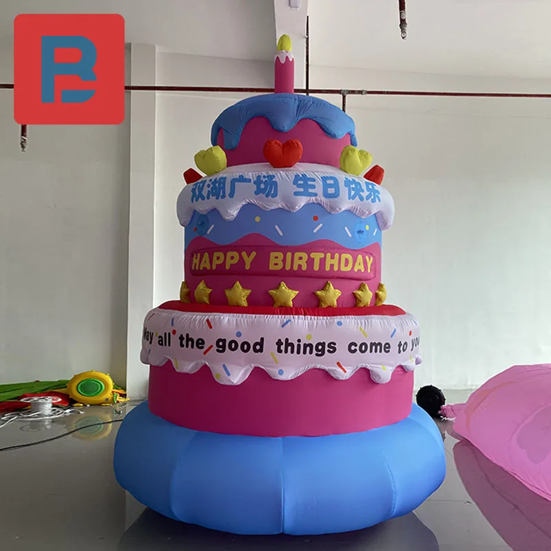 

Inflatable Cartoon Birthday Cake Gas Model Emporium annual meeting anniversary birthday party drainage lighting props