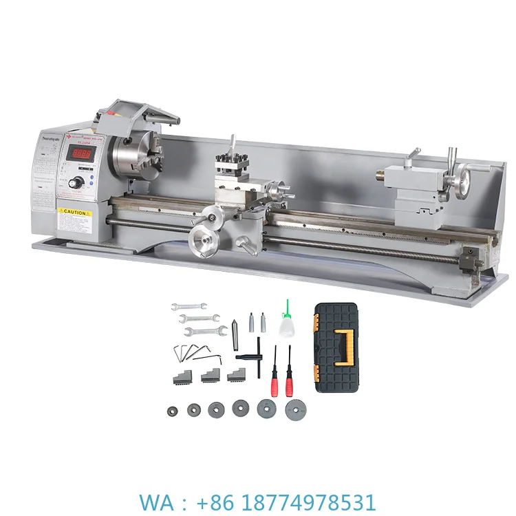 Precision Variable Speed Benchtop Mini Metal Lathe Turning Equipment for Metal Machining