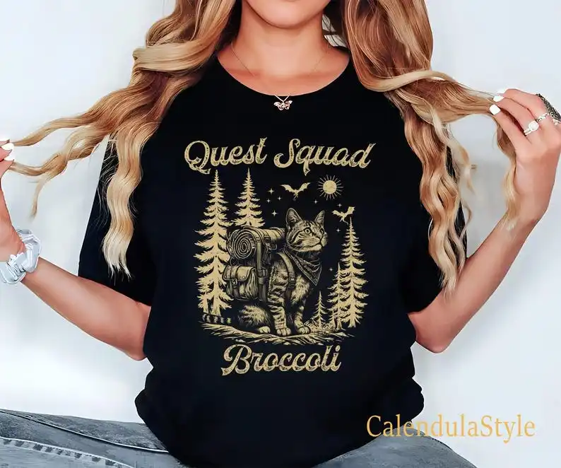 Onyx Storm Quest Squad Shirt Broccoli Shirt Fourth Wing Merch Xaden Riorson Violet Bookish Top Romantasy Fan Ridoc T-shirt