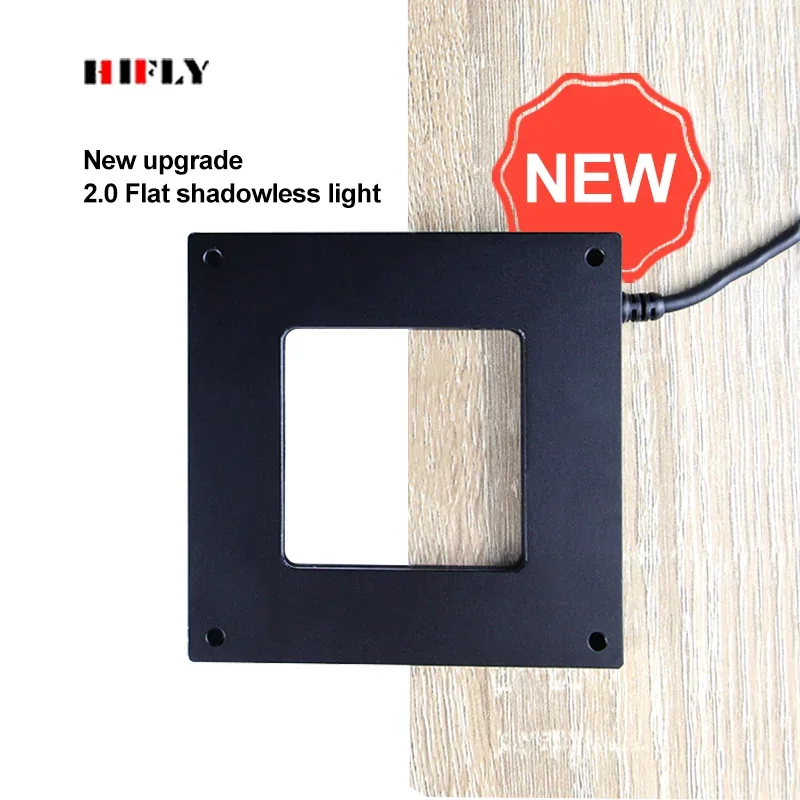 HIFLY 100*100 mm Character Detection LED Illumination 2.0 Planar Shodowless Machine Vision Light