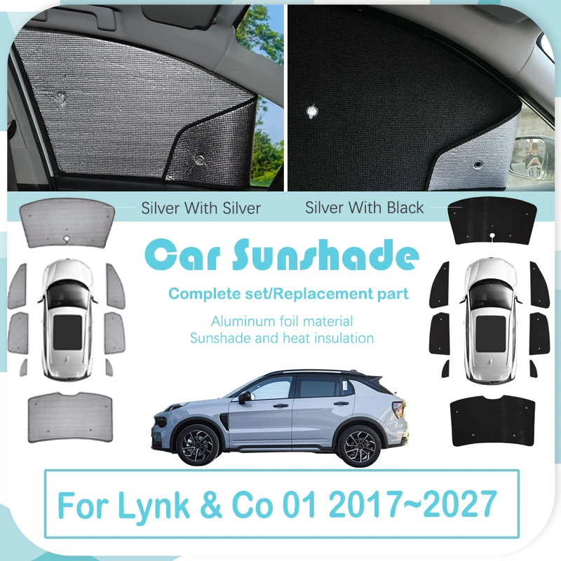 Car Coverage Sunshades For Lynk & Co 01 2017~2027 Anti- UV Pads Side Window Visor Sun Shade Windshield Curtains Auto Accessories