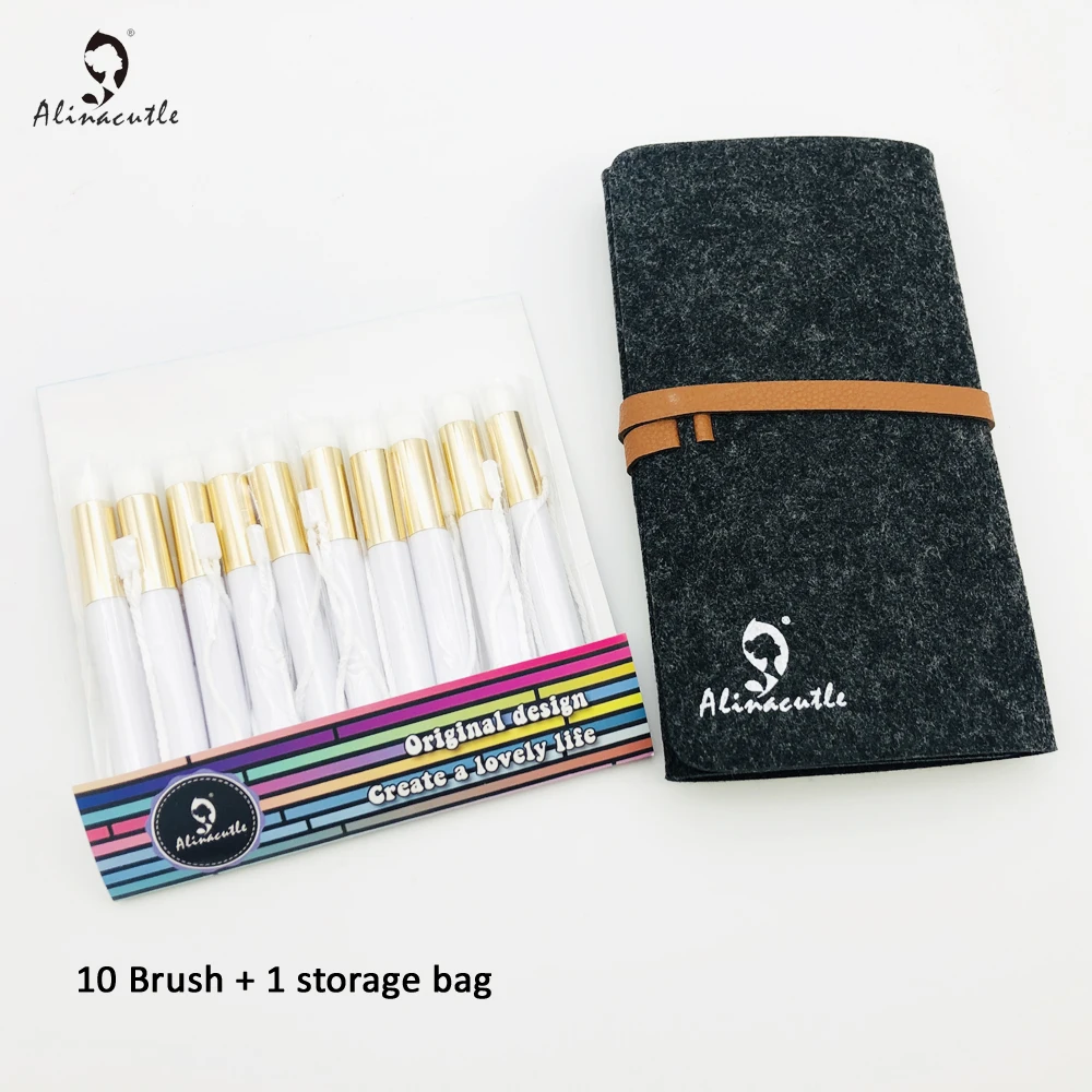 Mini Blending Tools Brush Storage Bag Set Painting Makeup Brushes Flat Top Brushes For Scrapbooking Card Handmade Craft Stencils