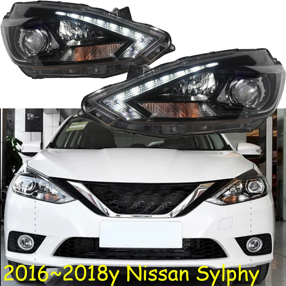 

1pcs car bumper sentra headlamp For Nissan Sylphy headlight 2016~2018y car accessories head lamp for Nissan Sylphy fog light