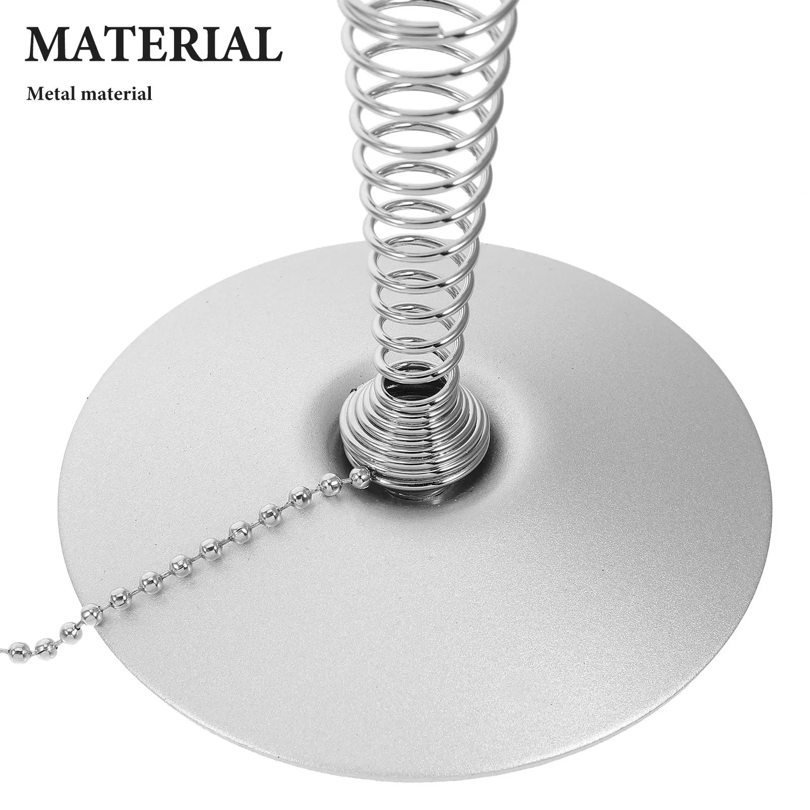 Sturdy Spring Mechanism Metal Desk Pen with Chain for Secure Desktop Placement Signing Smooth Gel Ink Performance Office