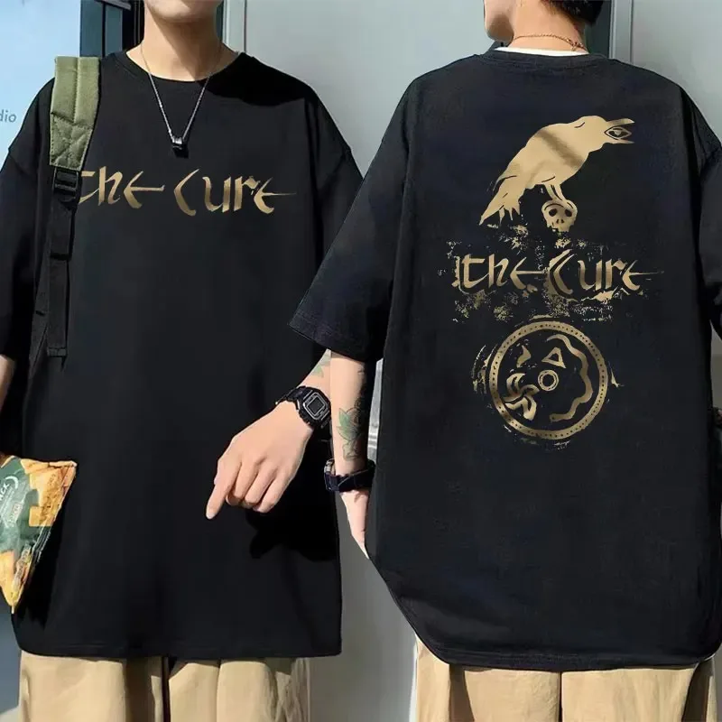 Rock Band The Cure The Head Tour Graphic Print Tshirt Men Women Punk Oversized T Shirt Man Crewneck Tees Men\'s Vintage T-shirt