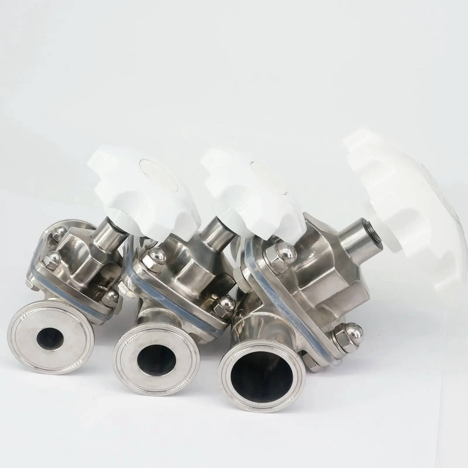 12.7/15/19mm 316 Edelstahl Ferrule O/D 25,4mm/34mm/50,5mm Sanitär Tri Clamp Membran Ventil Brauen bier Milch Produkt – Detail 2