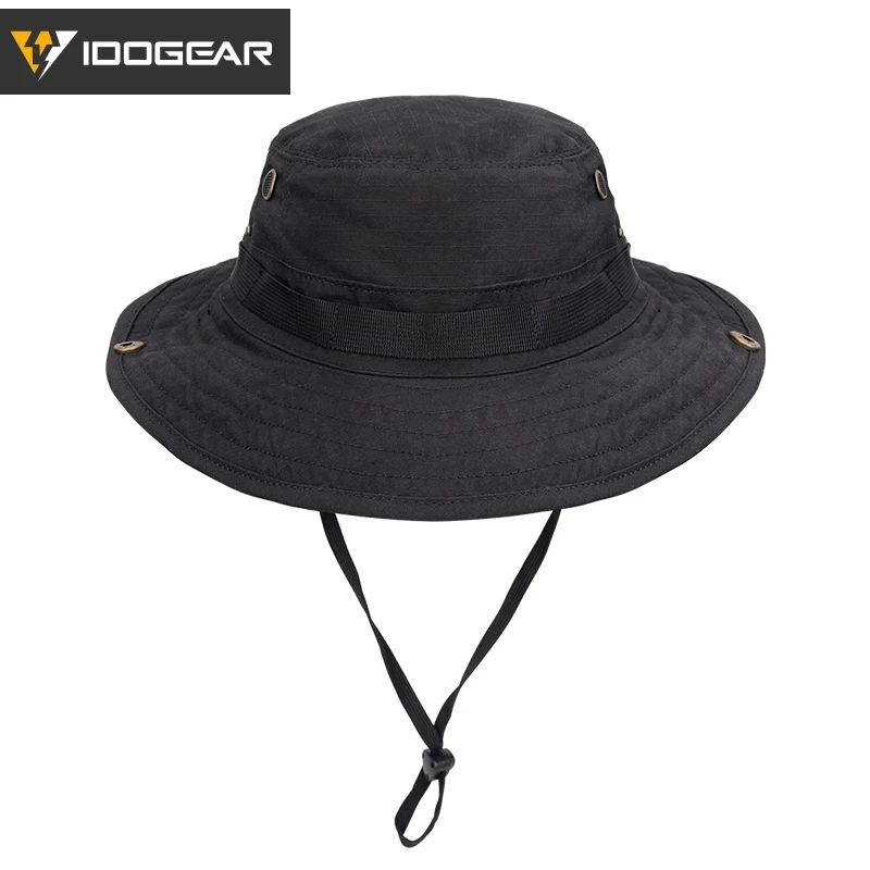 IDOGEAR Wide Brim Boonie Hat Sun Hat for Men Women Fishing Hunting Outdoor Activities with Adjustable Loops Buckle 3620