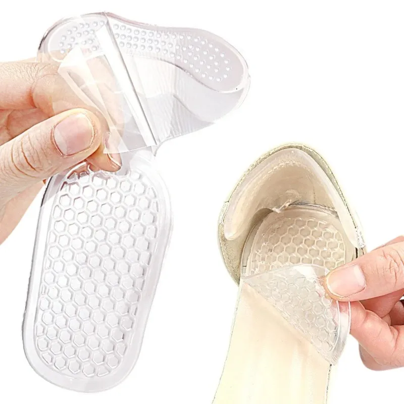 Women T Shape Silicone Heel Grips 1 Pair Comfort Anti Blister Anti Rub Heel Protector High Heel Shoe Inserts