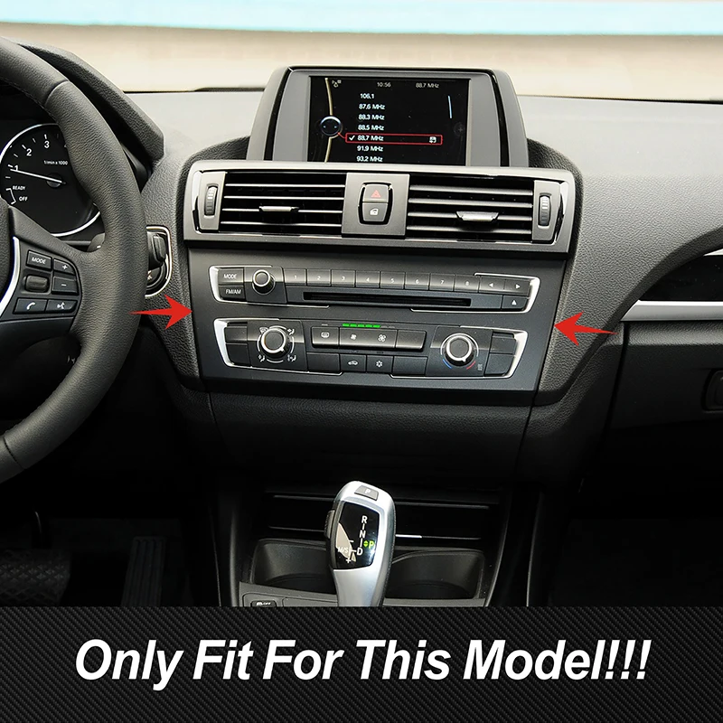 Car Center Console CD Control Panel Frame Decoration Sticker For BMW 1 2 Series F20 F21 F22 F23 2012-2016 Interior Accessories