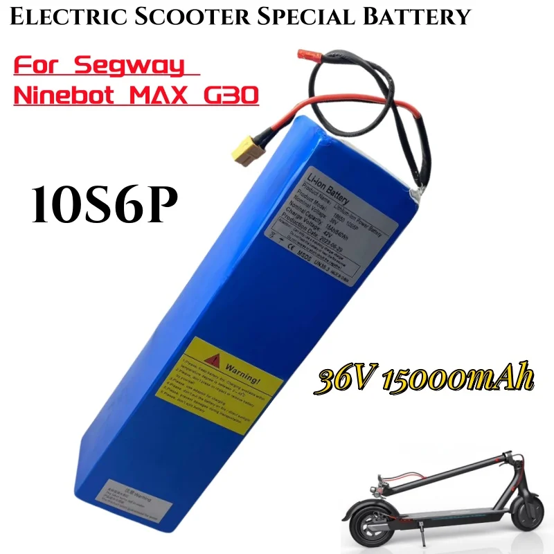 10S6P For Segway Ninebot MAX G30 Electric Scooter Special Battery 36V 15000mAh 18650 Li-ion Battery Pack