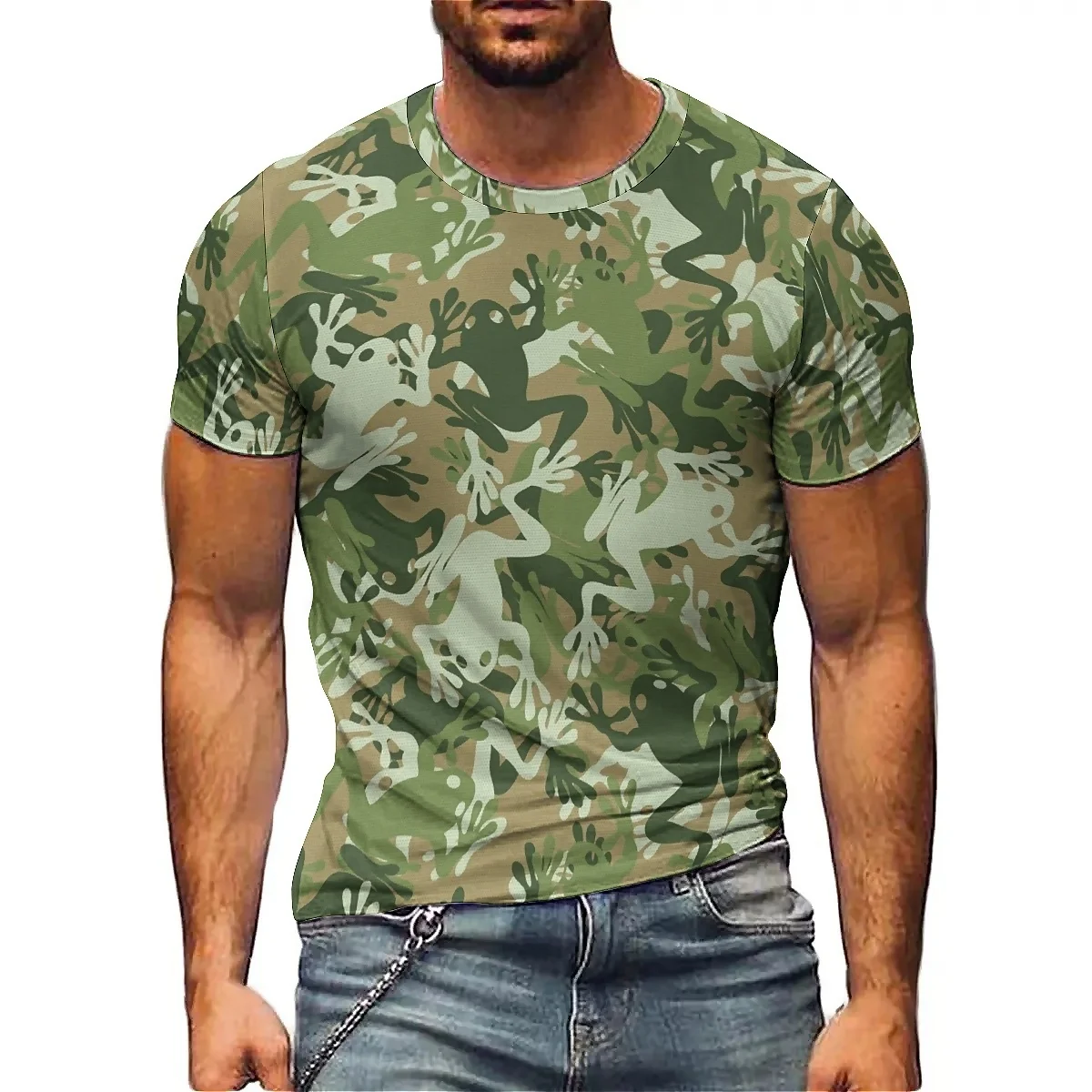 

Holiday Costume Harajuku Style Men's 3D Printed Short-Sleeve T-Shirt - Pajama Style, Holiday Gift, Smooth Fabric Top