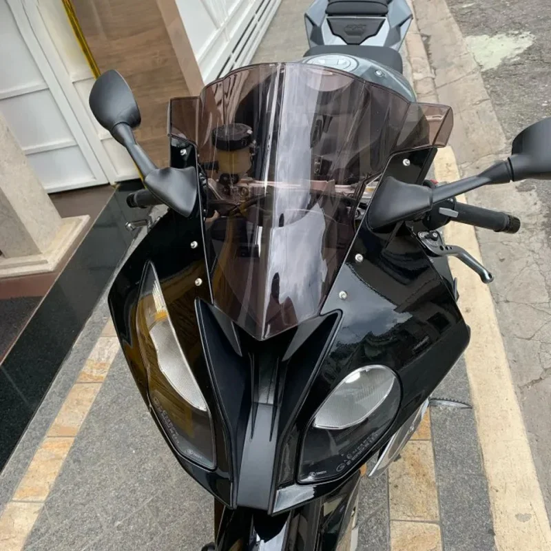 

Black Motorcycle Motorbike Windshield For BMW S1000RR S1000 RR 1000 2015-2018 Double Bubble Windscreen Wind Deflectors Air Flow