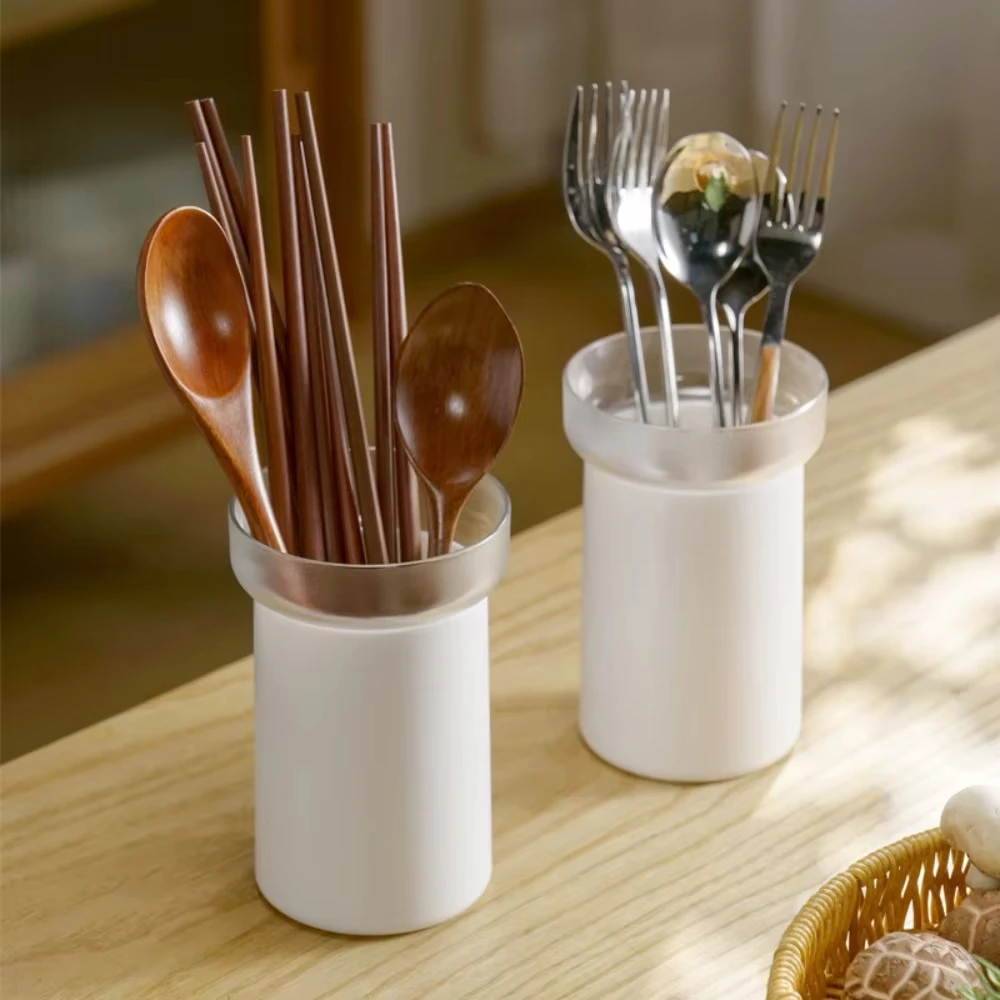 Utensil Holder Kitchen Cutlery Drainage Organizer Chopstick Fork Spoon Storage Countertop Multifunctional Stand