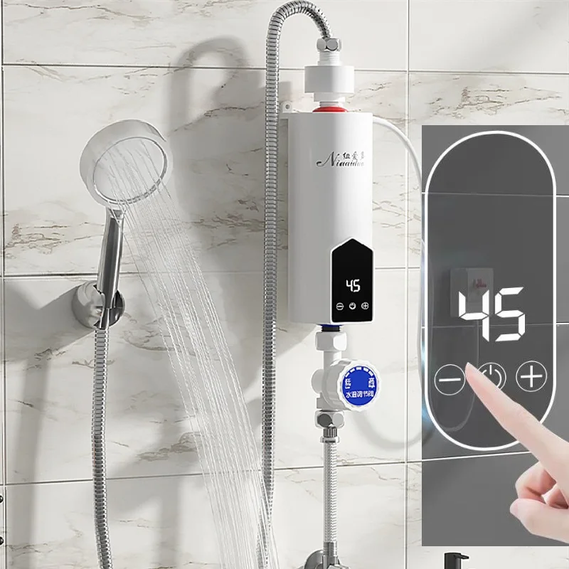 RYK-calentador de agua eléctrico de 5500W, Mini calentador de agua instantáneo sin depósito, cocina, baño, ducha, calentamiento rápido