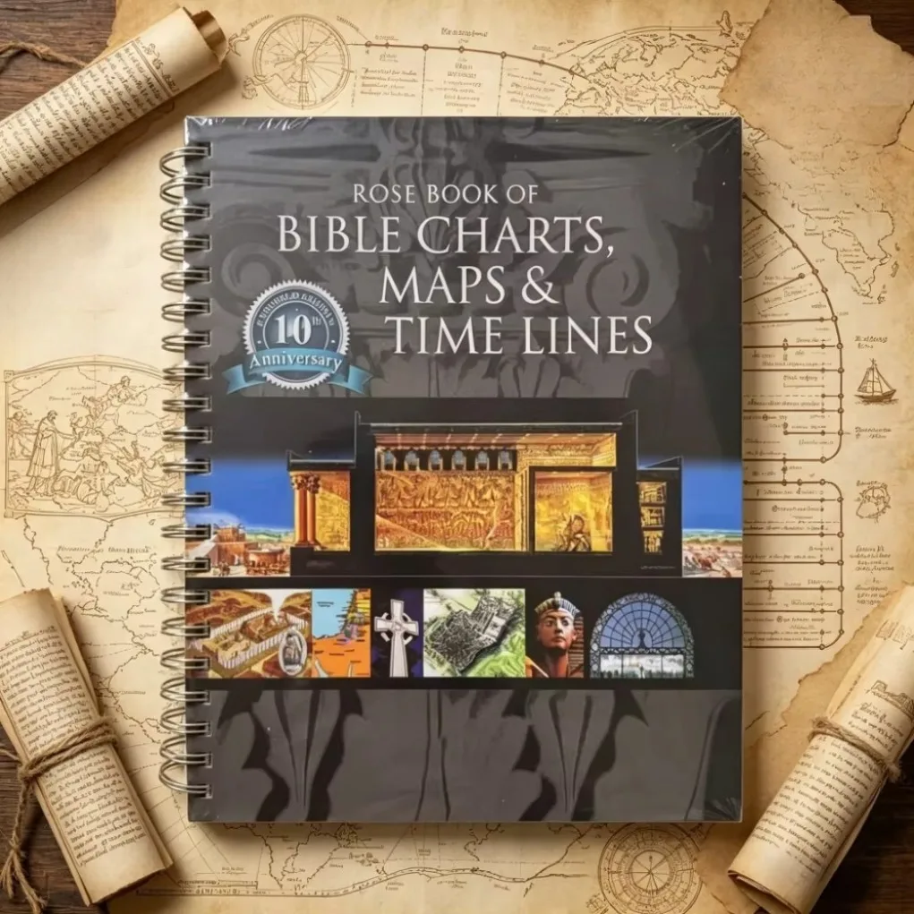 Rose Bible Charts: Spiral Binding Tool Book, Use Chart Maps to Help You Understand the Narrative Background of the Bible