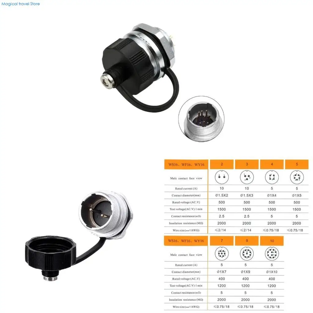 N2UB WEIPU TQ+ZM Industrial LED Waterproof Aviations Connectors Thread Panel Mount