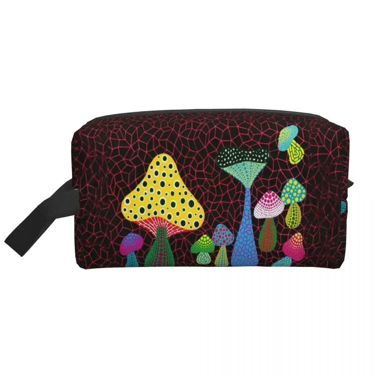 Custom Yayoi Kusama Mold Art Travel Cosmetic Bag Women Toiletry Makeup Organizer Lady Beauty Storage Dopp Kit