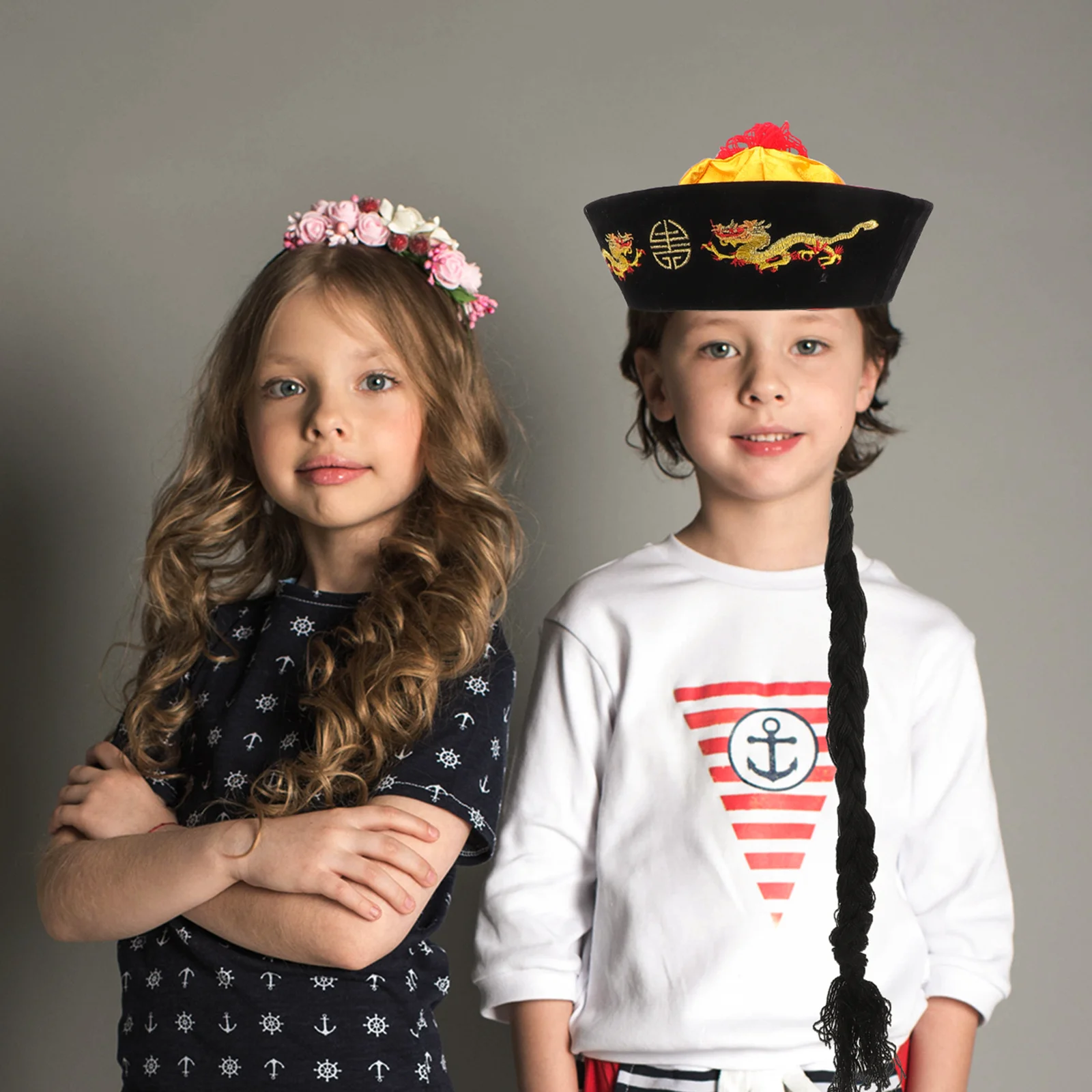 قبعة Wusamao على الطراز الصيني أغطية الرأس الرجعية تأثيري الدعامة للحزب مهرجان مرحلة الأداء زي شرقي قديم #2