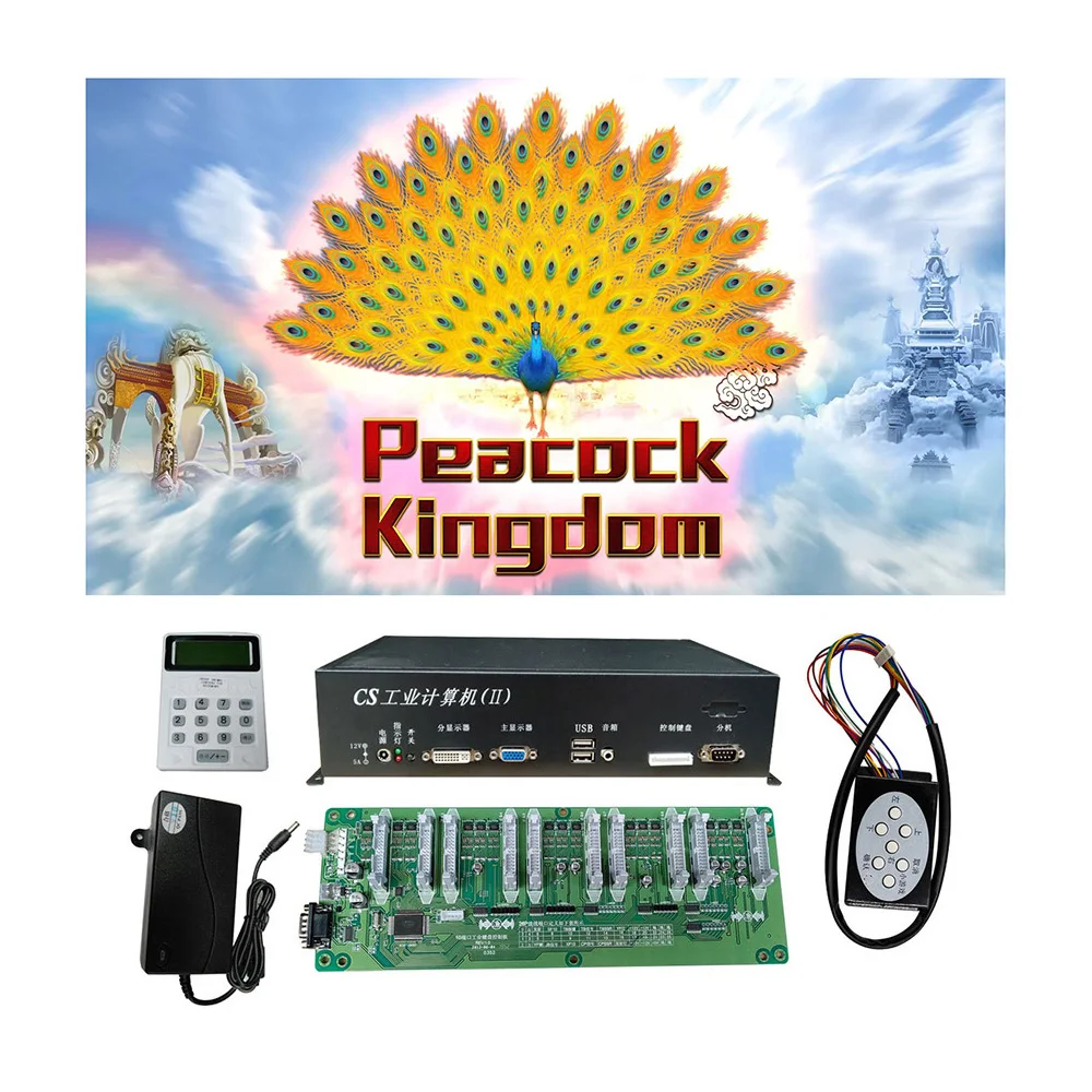 

Popular 4/6/8/10 Players Peacock Kingdom Bird Fish Hunter Arcade Shooting Game Machine Host Accessories