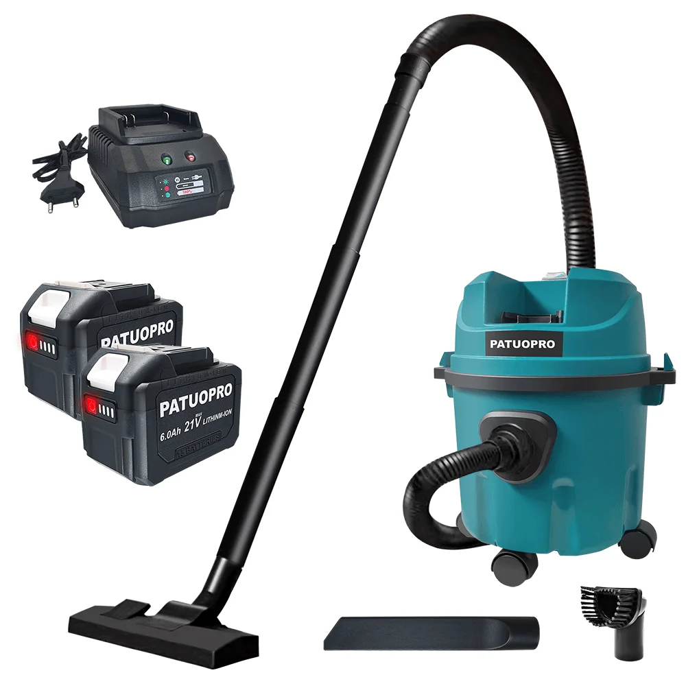 

PATUOPRO 10L Cordless Vacuum Cleaner Wet/Dry Barrel Dust Collector Home Car Cleaning Power Tools For Makita 18V Battery