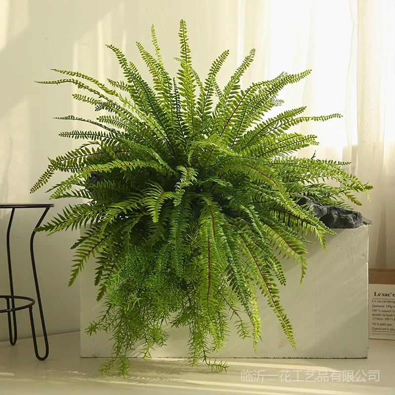 

Artificial Persian Fern Green Leaves Decorative Faux Leaves for Indoor Outdoor Scenery Arrangement Lifelike Greenery Ornament