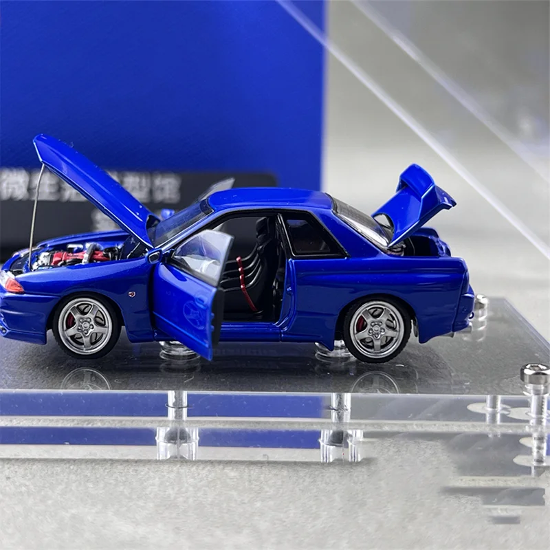 Auf Lager 1:64 Fh Gt-R R32 S-Tune Skyline Simulation Legierung Miniatur Druckguss Auto Modell Angepasst Spielzeug sammeln Geschenke Ornament